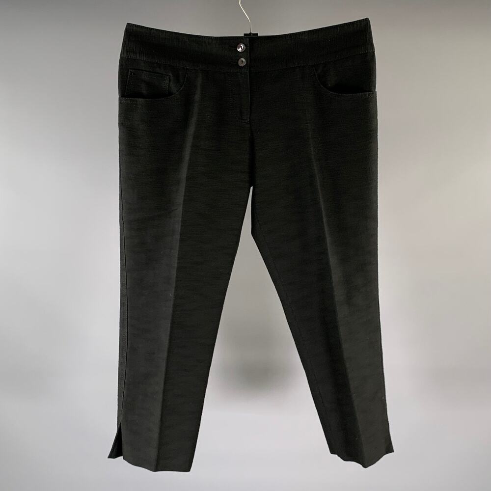DOLCE & GABBANA Size 34 Black Cotton Blend Capri Dress Pants